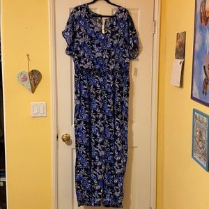 Waist-Defined Soft-Woven V-Neck Jumpsuit for Women